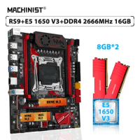 MACHINIST X99 RS9 Motherboard Set LGA 2011-3 Kit Xeon E5 1650 V3 Processor CPU 16GB(2*8GB) DDR4 2666MHz Memory RAM NVME M.2 WIFI