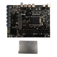 B250C BTC Mining Motherboard with 120G SSD 12XPCIE to USB3.0 Card Slot LGA1151 Supports DDR4 Computer Motherboard