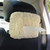 Car Tissue Cover Adjustable Chair Back Tissue Storage Bag Ins Bubble Towel Napkin Papers Container Portable Hanging Organizer