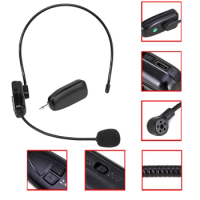 Capacitive Microphone Long-lasting Battery Stable Uhf Signal Uhf Wireless Headset Microphone Versatile Wireless System Durable