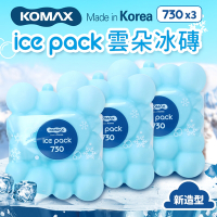 【KOMAX】韓國雲朵保冰磚3入組-730ml(保冷劑/保冰磚/保鮮用)