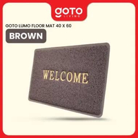 Goto Lumo Keset Kaki Serap Air Lantai Welcome Mie Bihun Kamar Mandi Anti Slip 40x60cm BROWN