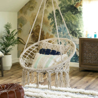 Nordic Style Round Swing Chair Ceiling Hanging Chair Hammock Kids /Adult Buaian Outdoor Indoor Swing