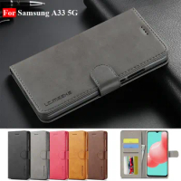 For Samsung A33 5G Case Leather Vintage Phone Case On Samsung Galaxy A33 Case Flip Magnetic Wallet Cover For Galaxy A 33 5G Case