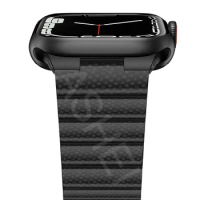 Lightweight Link Bracelet for Apple Watch 7 Carbon Fiber Band 45mm 41mm for iWatch 6 5 4 3 2 1 SE Strap 44mm 42mm 40mm 38mm