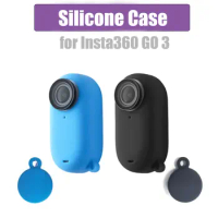 Silicone Case For Insta360 GO 3 Scratchproof Lens Cap Protective Cover for Insta360 GO 3 Camera Accessories