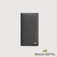 【BRAUN BUFFEL 德國小金牛】台灣總代理 尚恩A 17卡兩折長夾(網路限定)-黑色/BF354-631-BK