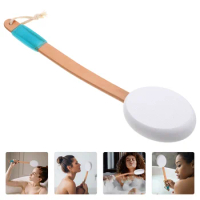 Body Lotion Sponge Brush Bath &amp; Works Applicator Scrubber Handle Shower Back Silicone