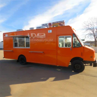 Retro Food Truck Street Sale Concession Snack Kitchen Shop Halal Waffle House Hot Dog Cart Catering Truck for Sale