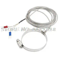 0-400 Celsius 4M Cable 70mm Switch Clamp Thermocouple Temperature Sensor Switch K Type