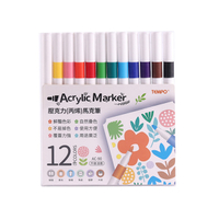 Acrylic Marker 節奏12色壓克力丙烯馬克筆/彩色筆/麥克筆/嘜克筆/美工筆/彩繪筆 AC-90