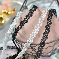 5Meters New Arrival White Black DIY Lace Trim Braided For Costume High Quality Centipede Braid Sewing Lace Ribbon Galons Merce