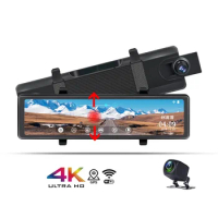 12 Inch Rearview Mirror Dash Cam 4K mirror DVR car cam driving record GPS navigation