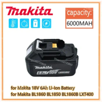 Makita Original 18V 6000mAh Lithium ion Rechargeable Battery 18v drill Replacement Batteries BL1860 BL1830 BL1850 BL1860B