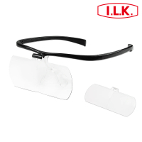 【I.L.K.】1.6x&amp;2x/110x45mm 日本製大鏡面放大眼鏡套鏡 2片組(HF-60DE)