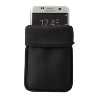 Black Cell Phone Bag for Samsung Galaxy S7 Edge / G935 &amp; S6 Edge / G925 Protective case cover Pouch