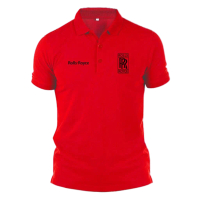 Áo Thun Cổ Bẻ, BAJU SULAM Rolls-Royce POLO Xe Thể Thao, Làm Bằng Bông, Thêu, Phong Cách Polo, Có Rol