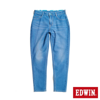 EDWIN JERSEYS 迦績 冰河玉永久涼感錐形牛仔褲-女-拔洗藍