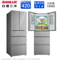 SANLUX台灣三洋420公升五門一級變頻電冰箱 SR-C420EVGF~含拆箱定位+舊機回收