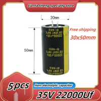 5pcs35V22000Uf horn electrolytic capacitor audio power amplifier inverter inverter capacitance 30x50mm