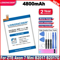 LOSONCOER 4800mAh Li3927T44P8H726044 Battery For ZTE Axon 7 Mini 5.2 Inch Mobile Phone Battery