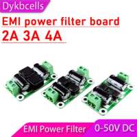 Purifier DC EMI power supply filter board 0-50V 2A 3A 4A EMI Filter Noise Suppressor 12V 24 Audio amplifier car Switching power