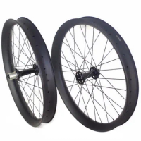26ER Fatbike Carbon Wheelset 65MM Width Snow Fat Tire Bicycle Wheels 11 12 Speed Tubeless UD 3K MATT 11S XD Microspline