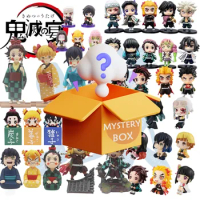 3-5cm Mystery Handicraft Blind Box Demon Slayer Figures Anime Corner Role Cute Anime Characters Fan Surprise Box Collection Gift