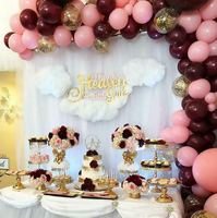[Hare.D]酒紅色系氣球鍊套組 氣球 DIY 裝飾 生日派對 婚禮 會場佈置 情人節 慶生 節慶