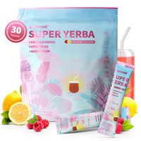 ZOOONE Super Yerba |   Yerba Mate Instant Tea Powder |    RASPBERRY LEMONADE Flavor |   30 Servings