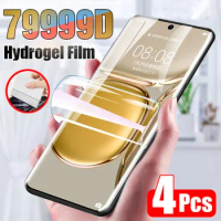 2/4PCS Full Cover Hydrogel Film For Huawei Mate 30 20 50 Pro Lite Screen Protector For Huawei P30 P40 Lite P50 Pro Psmart Film