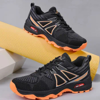 Men's Outdoor Hiking Shoes Climbing Shoes Outdoor Mountain Bike Flat Sports Cycling Shoes Off-road Breathable Running Shoes