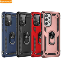 Metal Ring Armor Case for Samsung Galaxy S24 S23 S22 S21 S20 Note 20 Ultra S10 S9 Plus A51 A71 S20 FE Shockproof Case Cover