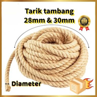 Tali tambang 24mm 26mm 28mm 30mm kuat tahan lama / tarik tambang / tali goni / tali rami 30mm permet