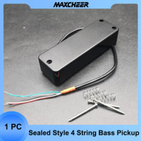 Sealed 4/5-String Bass Soapba Pickup 3-Hole Adjusting Hole Pickup Humbucker 100x32MM Ceramic Magnet Double Coil Bass Parts