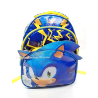 New Showme tas anak - Tas Ransel Anak Sekolah PAUD - TK - Playgroup 3D sonic - loco thomas and frien