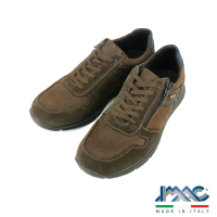 【IMAC】IMAC-TEX防水透氣側拉鍊綁帶休閒鞋 棕色(452578-DBR)