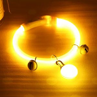 狗狗發光狗頸圈寵物夜光遛狗燈狗圈頸圈夜間發亮充電