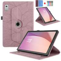 Rotation Funda For Lenovo Tab M9 Case 2023 Flip Protective Coque For Lenovo Tab M9 M 9 Cover 9.0 inch Tablet Stand Shell +Stylus