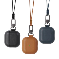 【VOYAGE】AirPods 4 NAPPA真皮防摔保護殼(貼心搭配真皮掛繩)