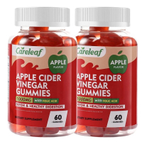 Careleaf Apple Cider Vinegar Gummies - with Beetroot  Pomegranate Vitamin B12 & B6-Support Gut Healt