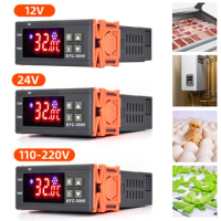 STC-3000 Digital Temperature Controller with NTC Sensor 12V 24V 220V Thermoregulator Relay Heating Cooling for Microcomputer