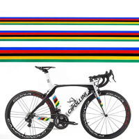 1Pc Bicycle Sticker Rainbow Decoration Sticker DIY MTB Bike Modified Sticker Cycling Frame Sticker