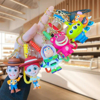 พวงกุญแจฟิกเกอร์อนิเมะ Toy Story น่ารัก บัซ ไลท์เยียร์ วู้ดดี้ ของตกแต่ง พวงกุญแจกระเป๋า ของขวัญวันเ