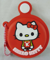【震撼精品百貨】Hello Kitty 凱蒂貓~KITTY吊飾紅色矽膠扣 零錢包