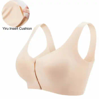 Model 2326 seamless front button Mastectomy bra, suitable for female breast prosthesis, with pocket M-4XL