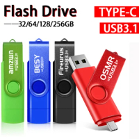 TYPE-C SmartPhone Flash Driver USB 3.1 Two-way Data Transmission Memory Stick 32GB 64GB 128GB Laptop OTG Pen Driver