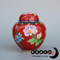 景泰藍老貨罐子 擺件 景泰藍禮品 商務禮品 大紅花鳥罐牡丹瓶擺件