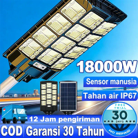 [Garansi 1 tahun] Lampu jalan tenaga surya Lampu tenaga surya outdoor otomatis nyala 18000W dengan r