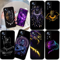 Fashion Marvel Black Panther For Xiaomi Mi 13 12T 11X 10T Note 10 Ultra Pro Lite 5G Soft Silicone Black Phone Case